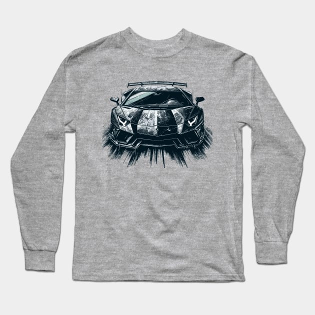 Lamborghini Aventador Long Sleeve T-Shirt by Vehicles-Art